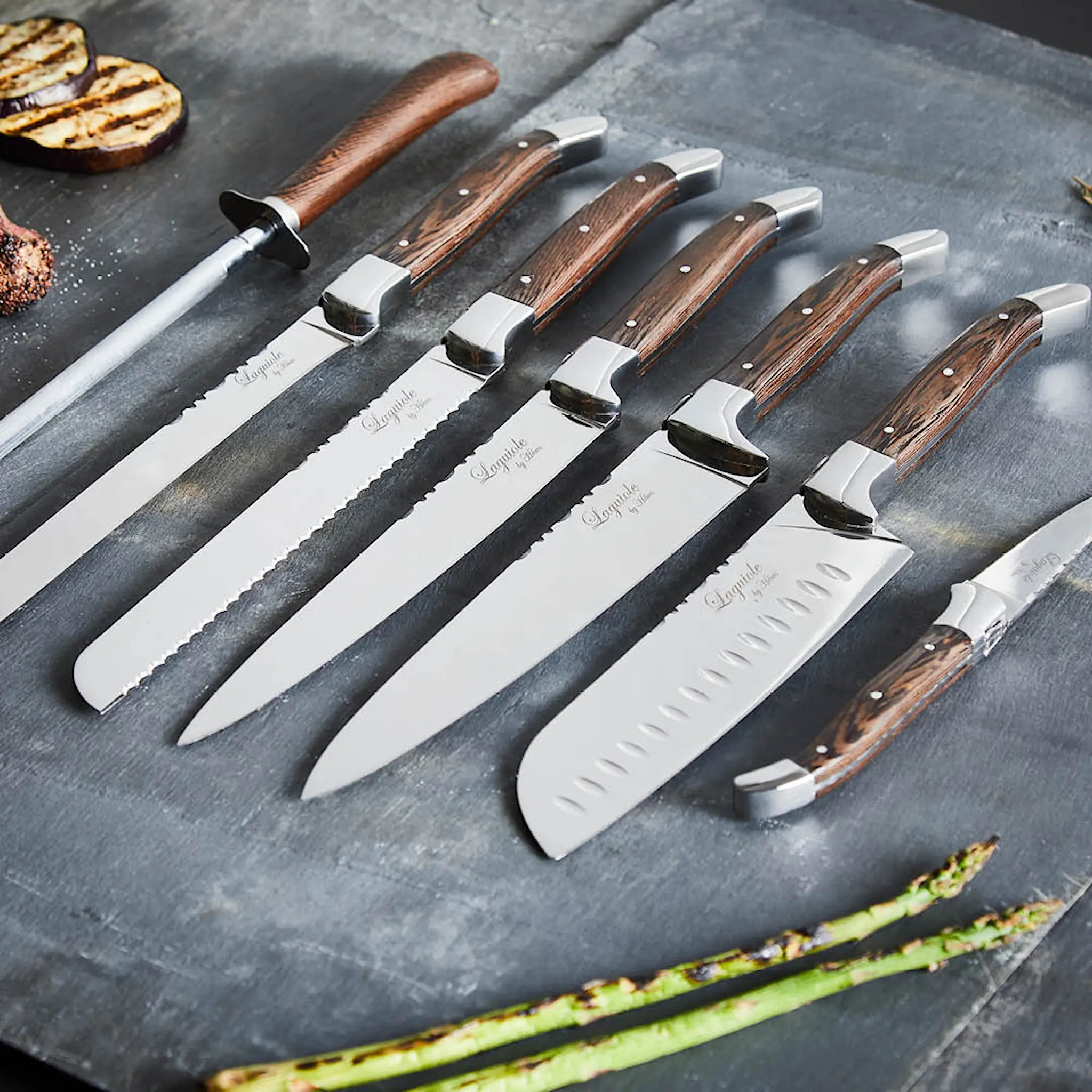 Laguiole by Hâws Knivset 7 delar wengé