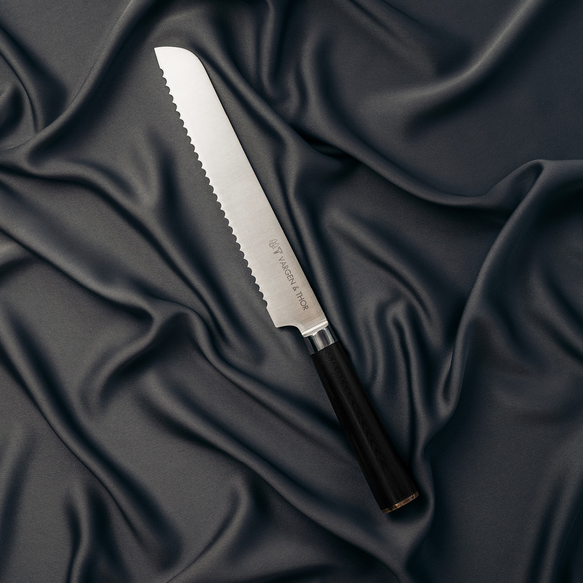 Vargen & Thor Elmer brødkniv 21 cm svart