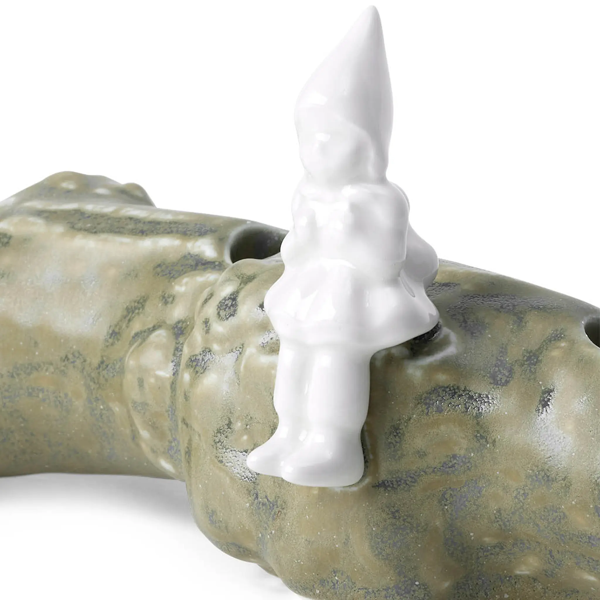 Kähler Christmas Tales Adventtikynttilänjalka 10 cm Vihreä/Valkoinen