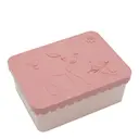 Matlåda i plast ett fack 11x14 cm Rådjur rosa/rosa