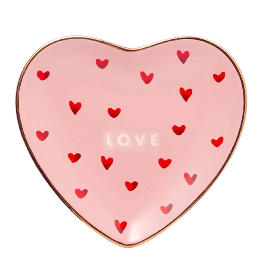 Vondels Hjärtskål LOVE 14 cm rosa