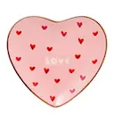 Hjärtskål LOVE 14 cm rosa