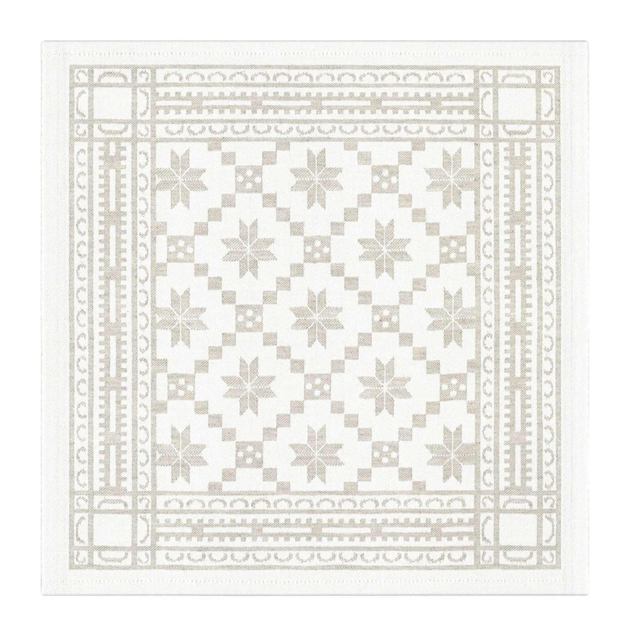 Ekelund Åttebladrose tygservett 35X35 cm beige