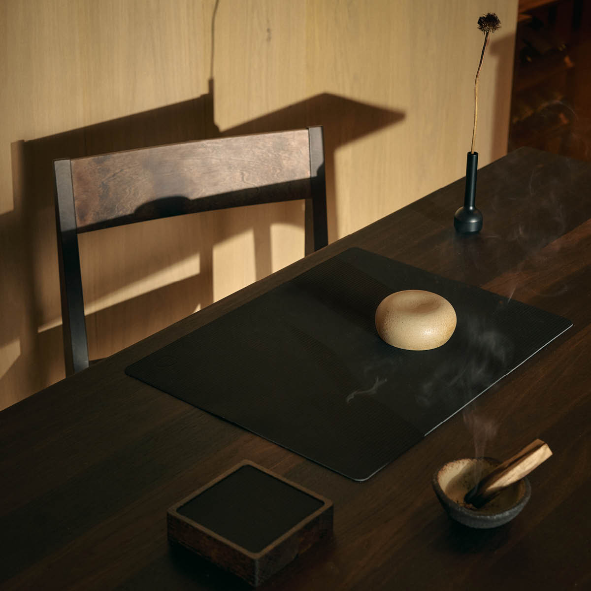 LIND DNA Square Corduroy glasunderlägg 10 cm Black Ink