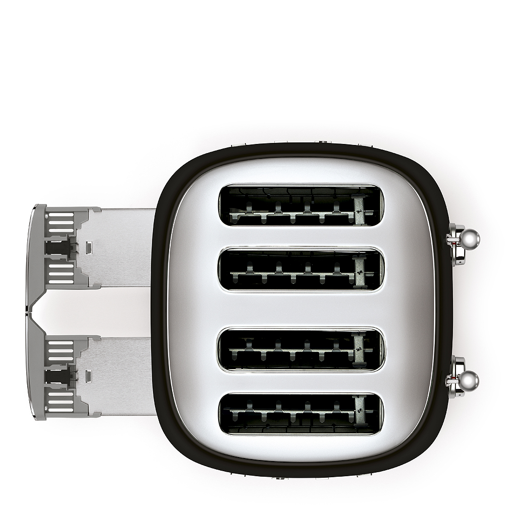 Smeg Smeg Leivänpaahdin neliömäinen 4 viipaletta TSF02 Musta