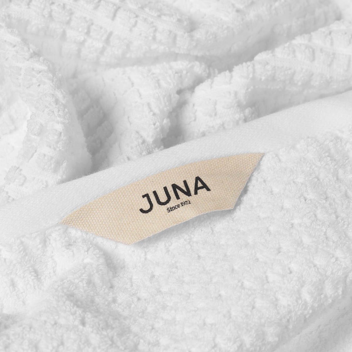 Juna Check Handduk 50x100 cm Vit