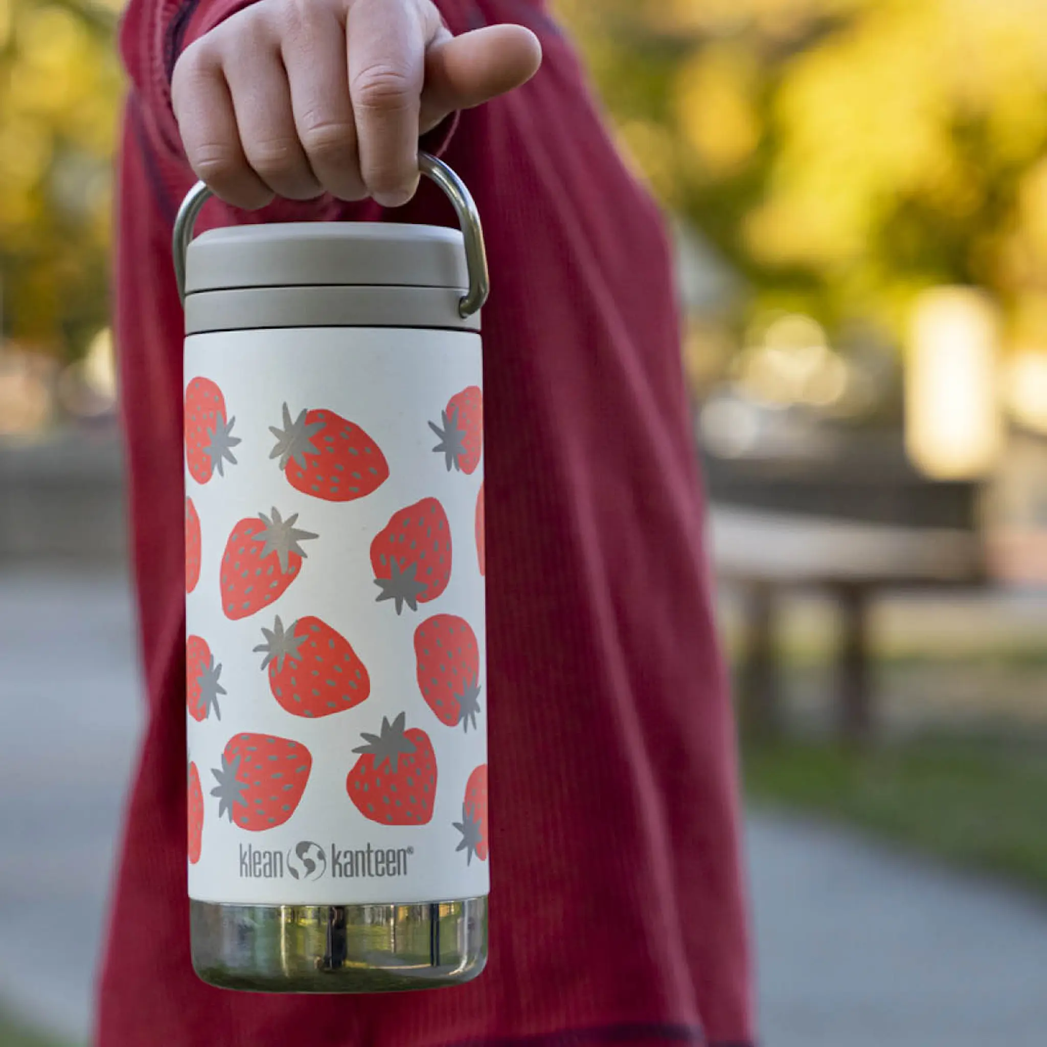 Klean Kanteen TKWide termosmugg 35 cl med vridlock Strawberries