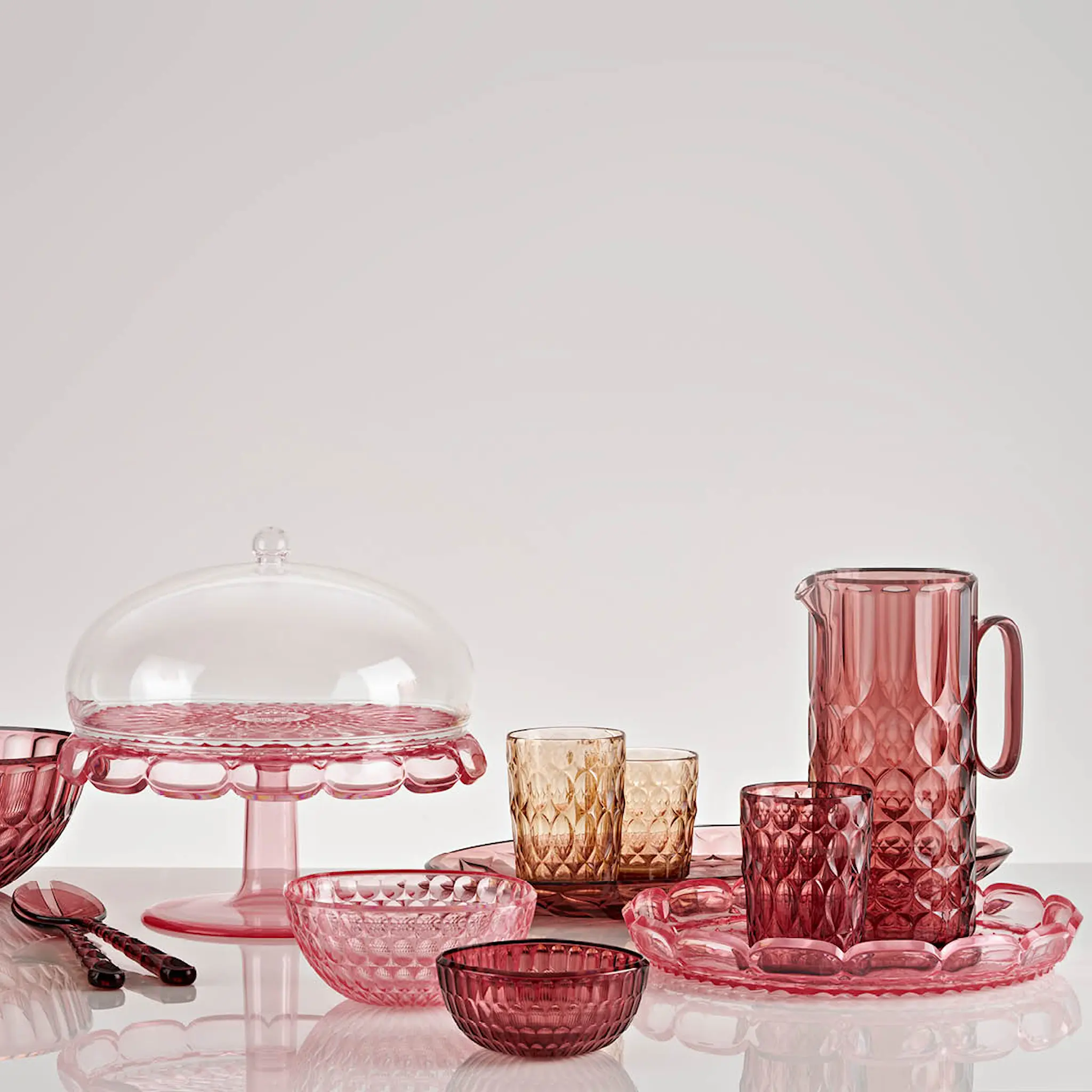 Guzzini Vanity tillbringare med lock 1,75 L bioplast Mauve