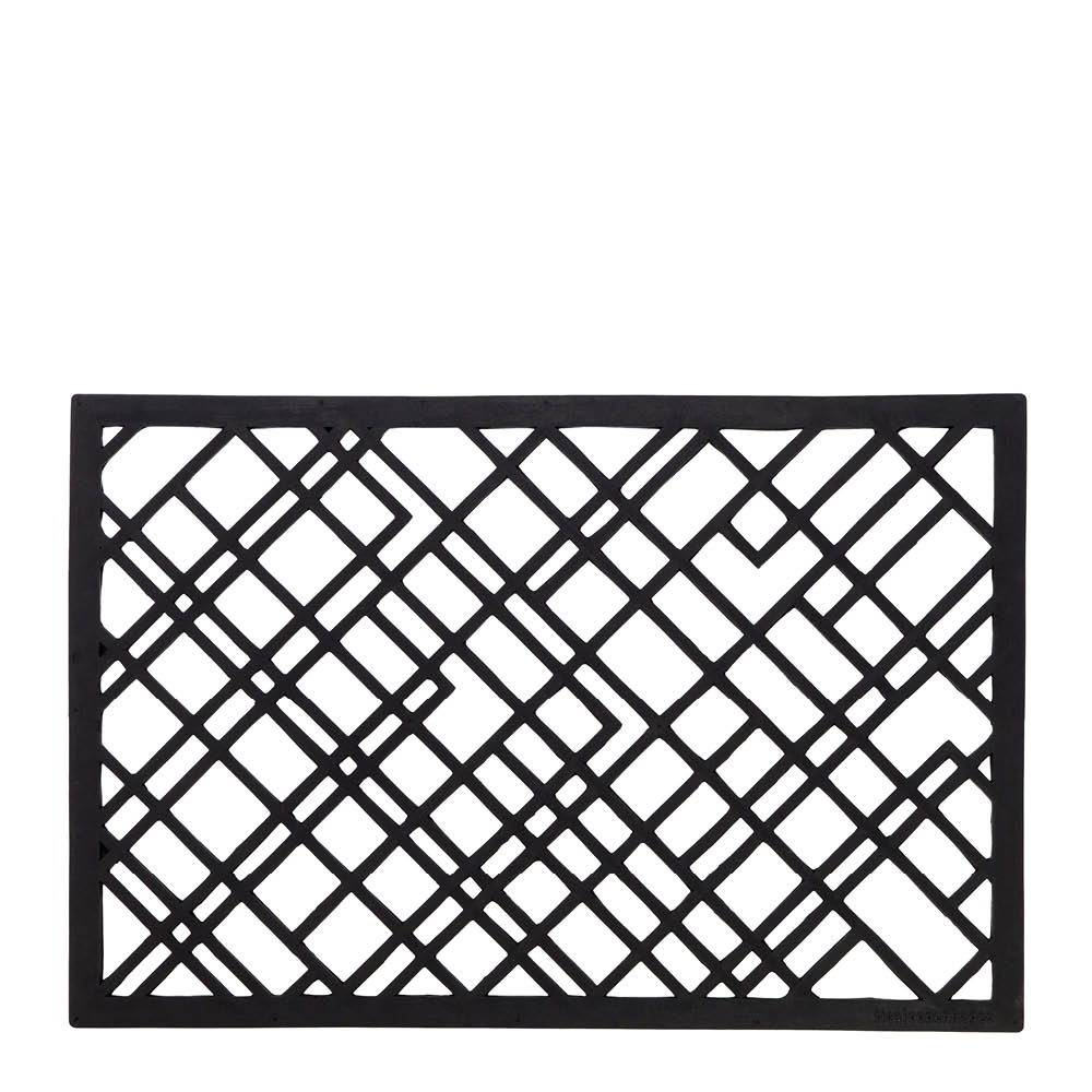 Tica Copenhagen - Lines Kynnysmatto 90x60x1 cm Musta