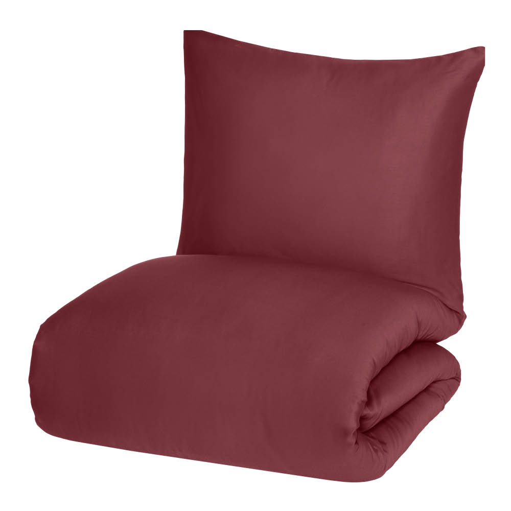 Fanni K Påslakanset satin 150x210 cm burgundy