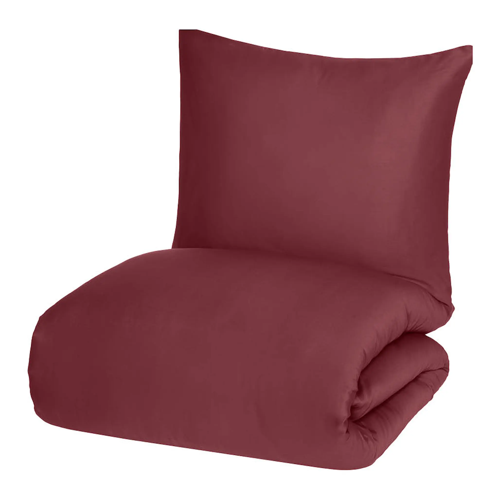 Fanni K Påslakanset satin 150x210 cm burgundy