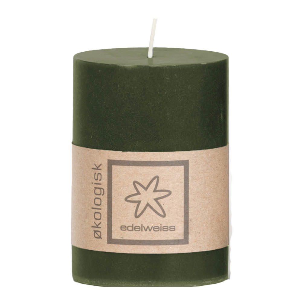 Edelweiss - EKO Pöytäkynttilä 7x10 cm syvä metsänvihreä