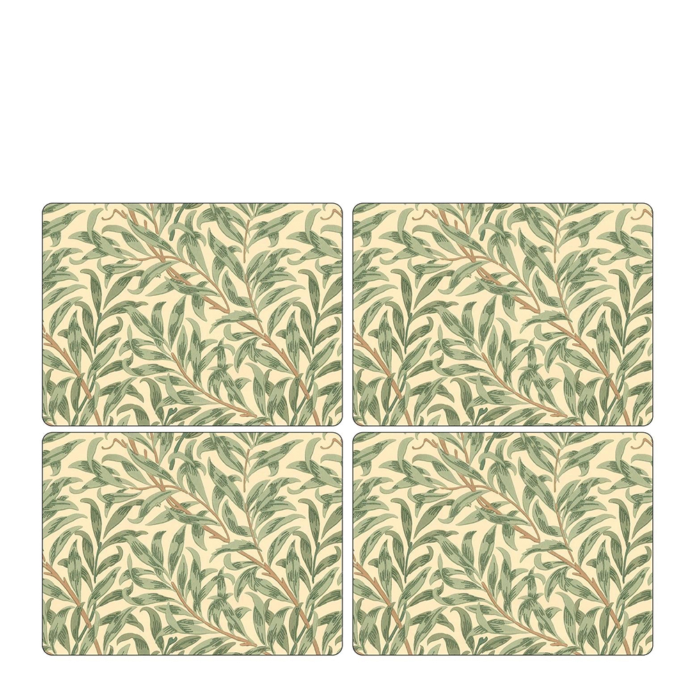 Morris & Co - Pure Morris Pöytätabletti 30x40 cm 4 kpl Willow Bough Vihreä