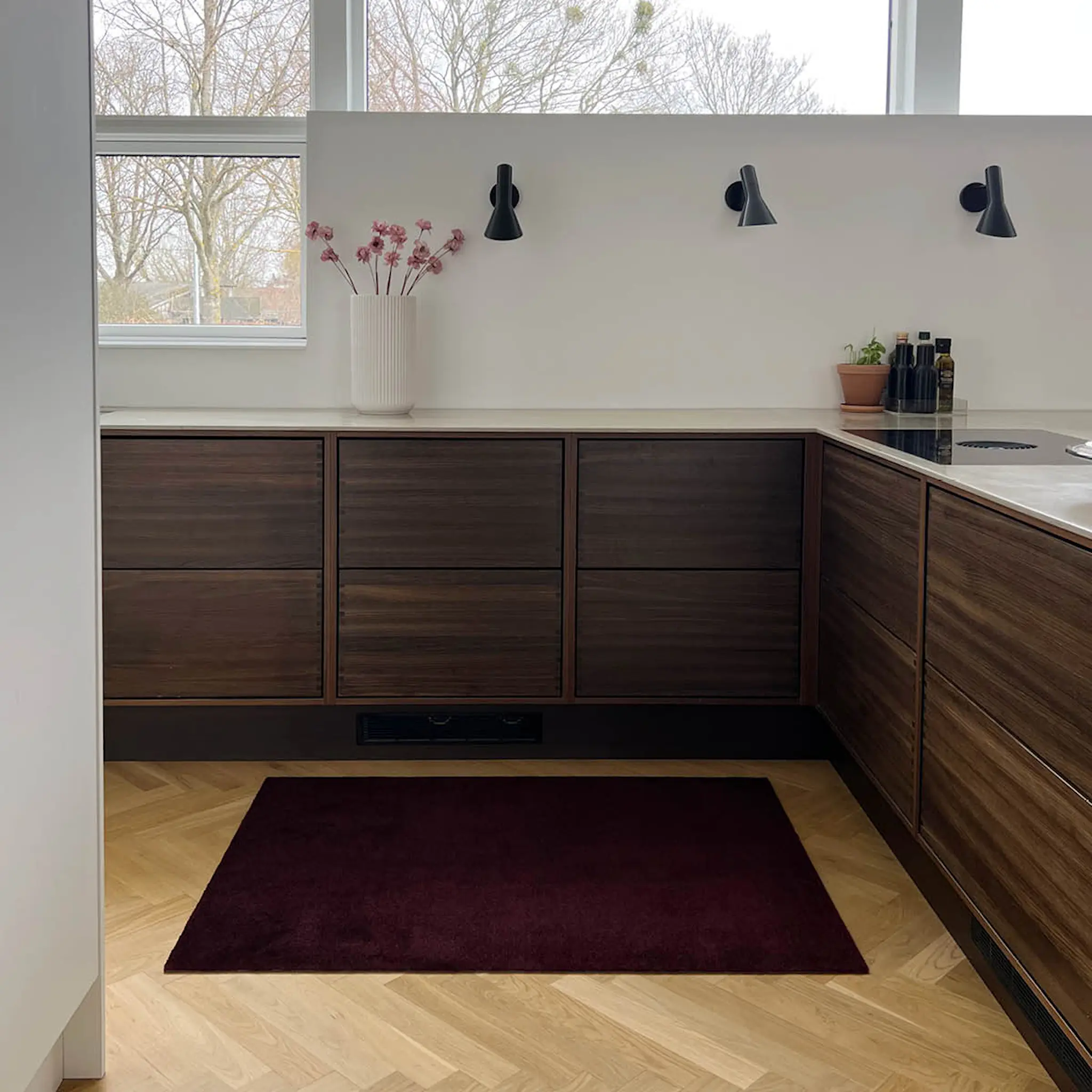 Tica Copenhagen Unicolor golvmatta 130x90 cm bordeaux