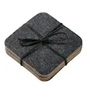 Gia Glasunderlägg 10 cm Svart