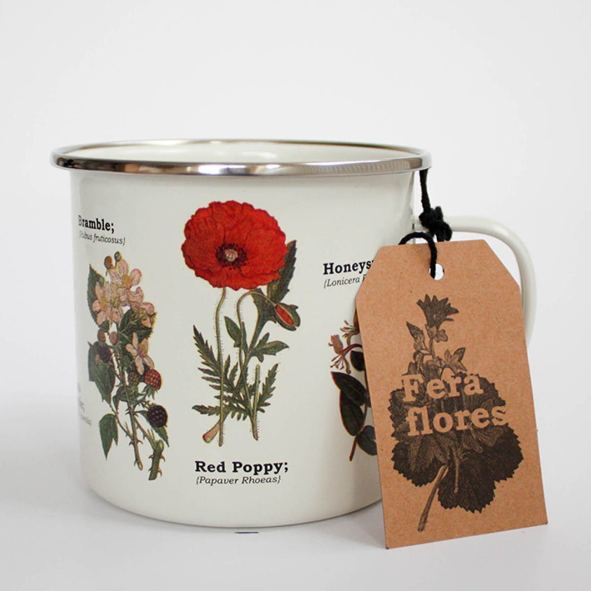 Gift Republic Emaljmugg 50 cl vilda blommor