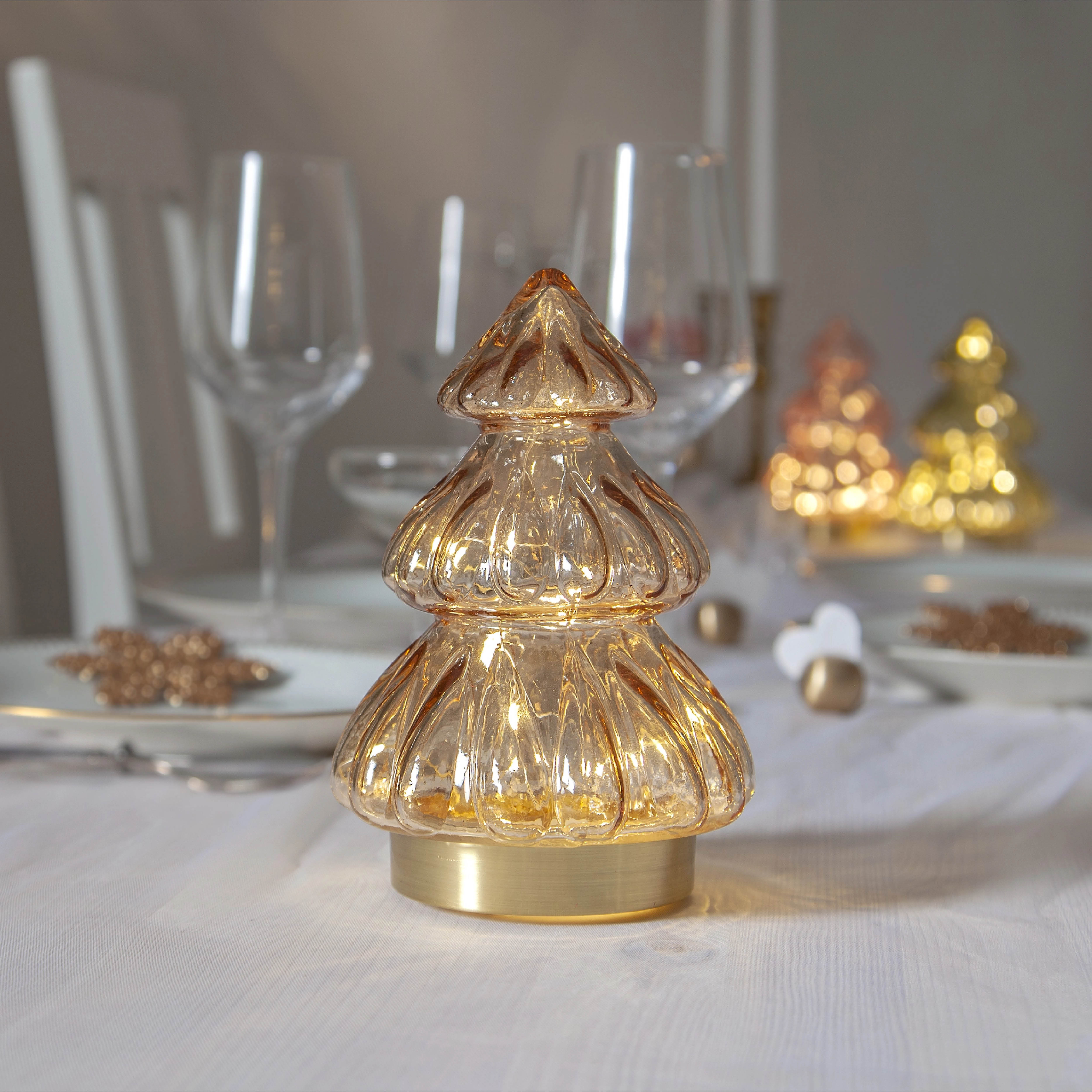Star Trading Abete borddekorasjon LED 20 cm beige