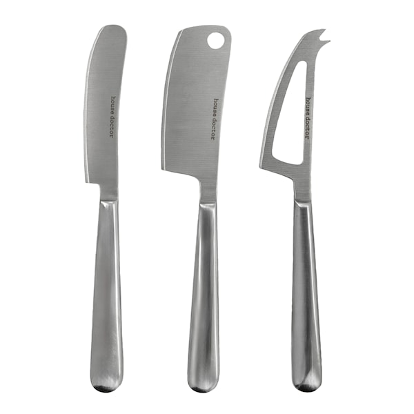 Cheese ostknivset 3 delar silverfinish