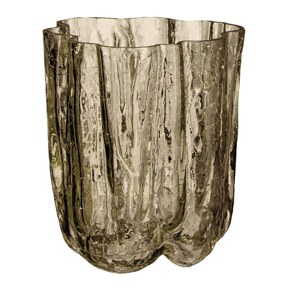 Kosta Boda Crackle vas 12 cm taupe