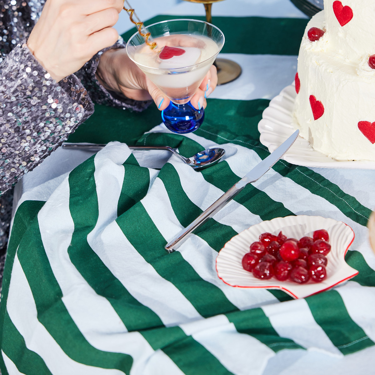 ByOn Love Keittiöpyyhe 50x70 cm 2 kpl Vihreä/Sininen