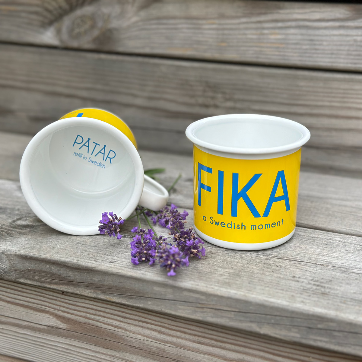 Citronelles Fika Emalimuki Moment 30 cl Sininen/Keltainen