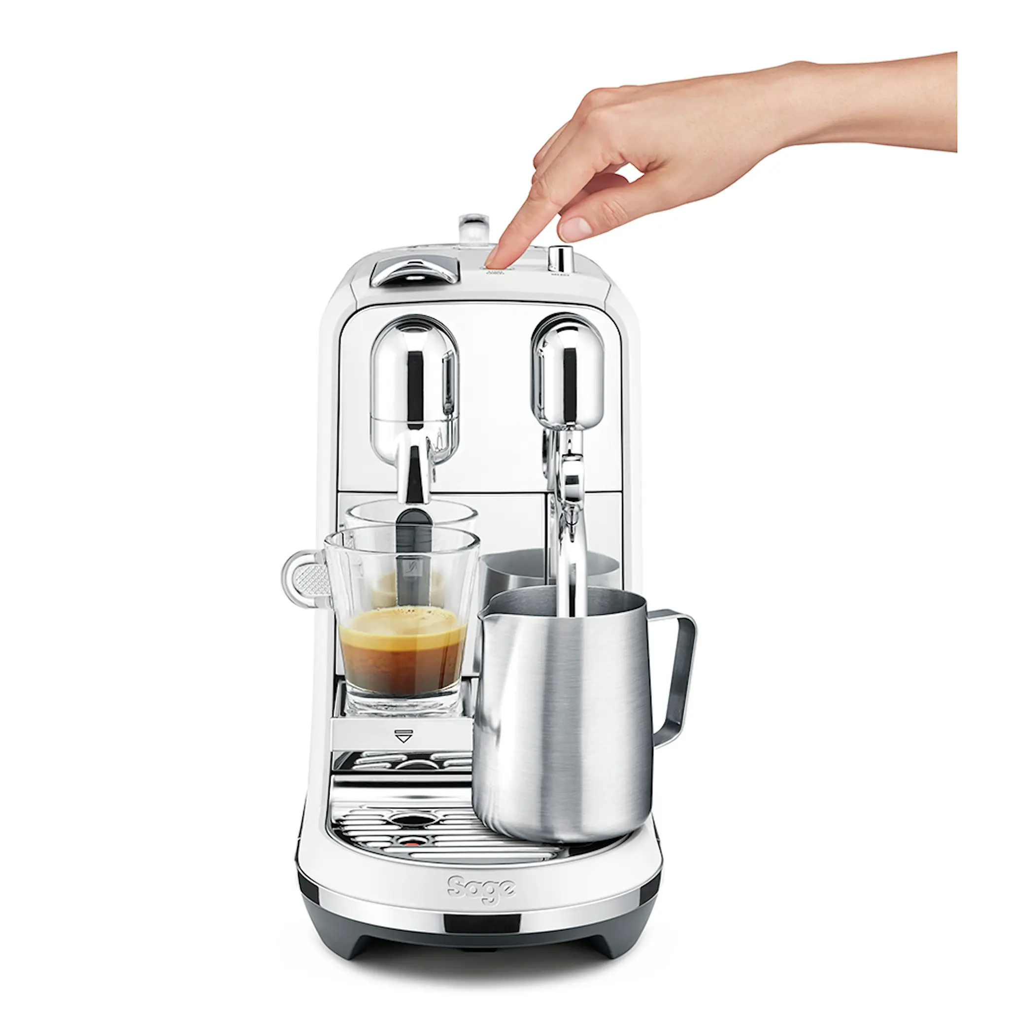 Sage Sage The Creatista Plus Kaffemaskin Sea Salt White