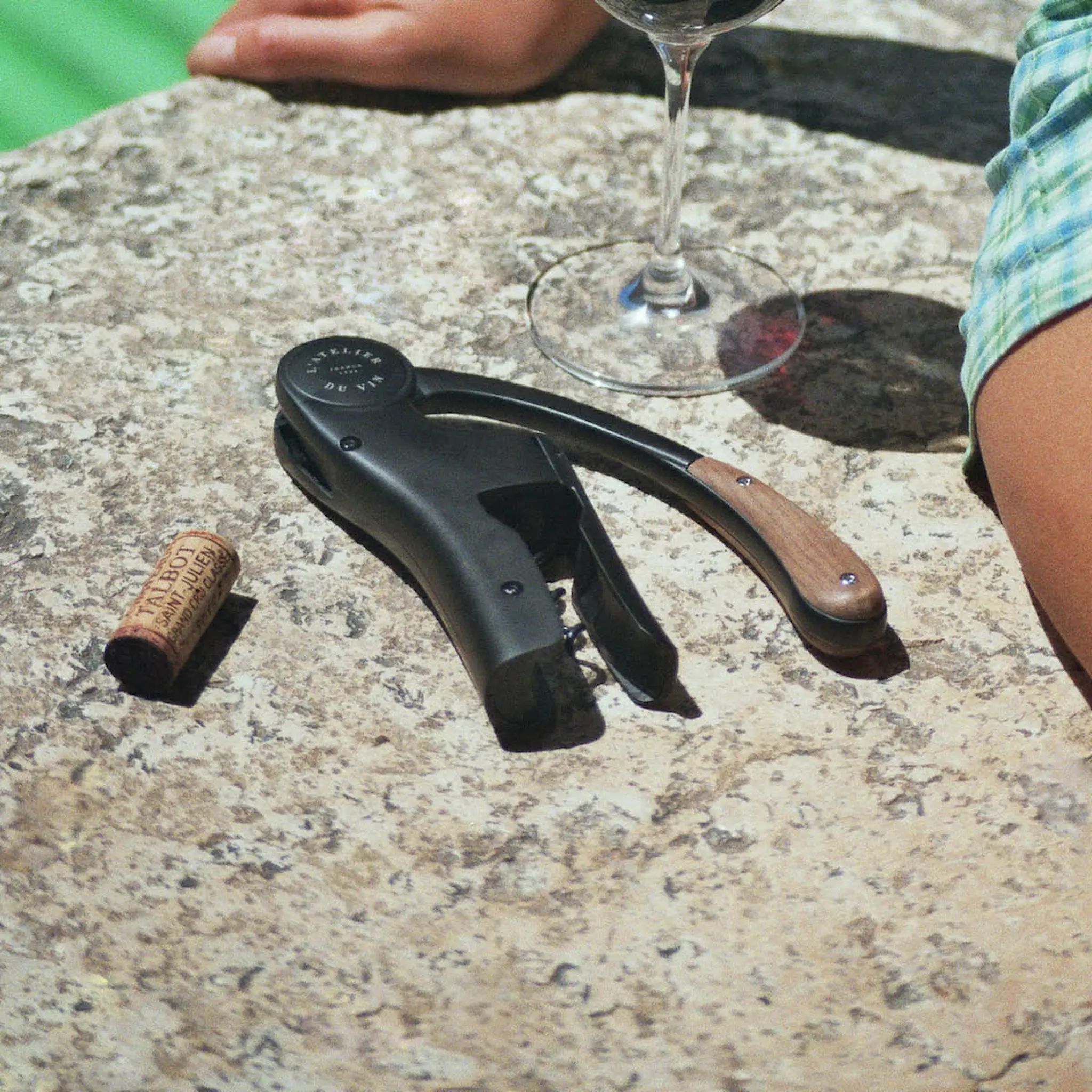 L'atelier du vin Oeno Motion korkskruv gåvoset AV095512 svart/valnöt