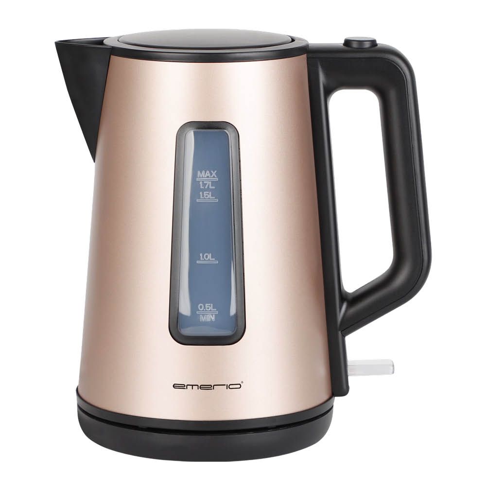EMERIO - Satin Gold Line Vedenkeitin 1,7 L Musta