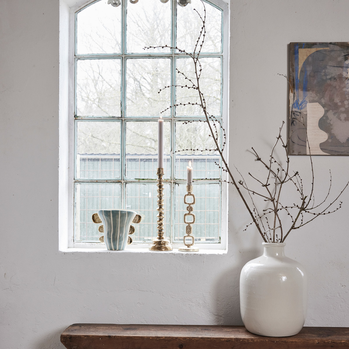 Lene Bjerre Vasilia dekorasjonsvase 39,5x29 cm råhvit