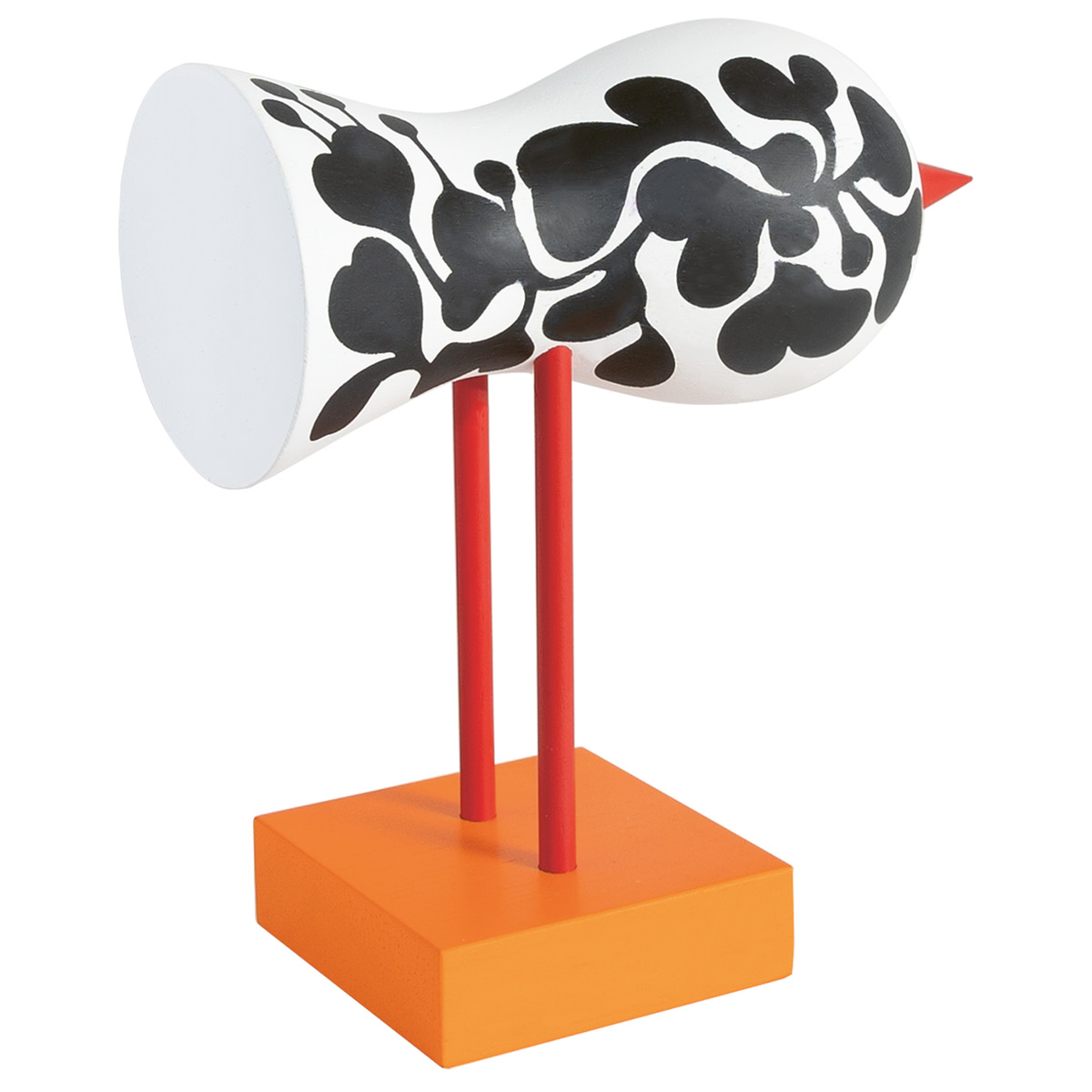 Design House Stockholm Birds 1967 Puulintu Nro 3 16 cm Valkoinen/Musta