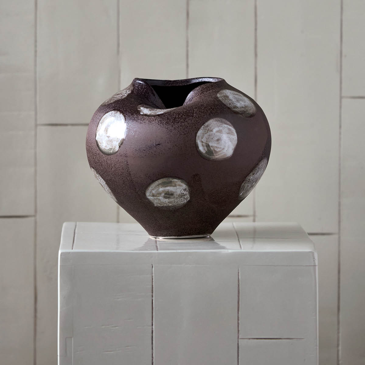 House Doctor Vase Expo 19 cm brun/off-white