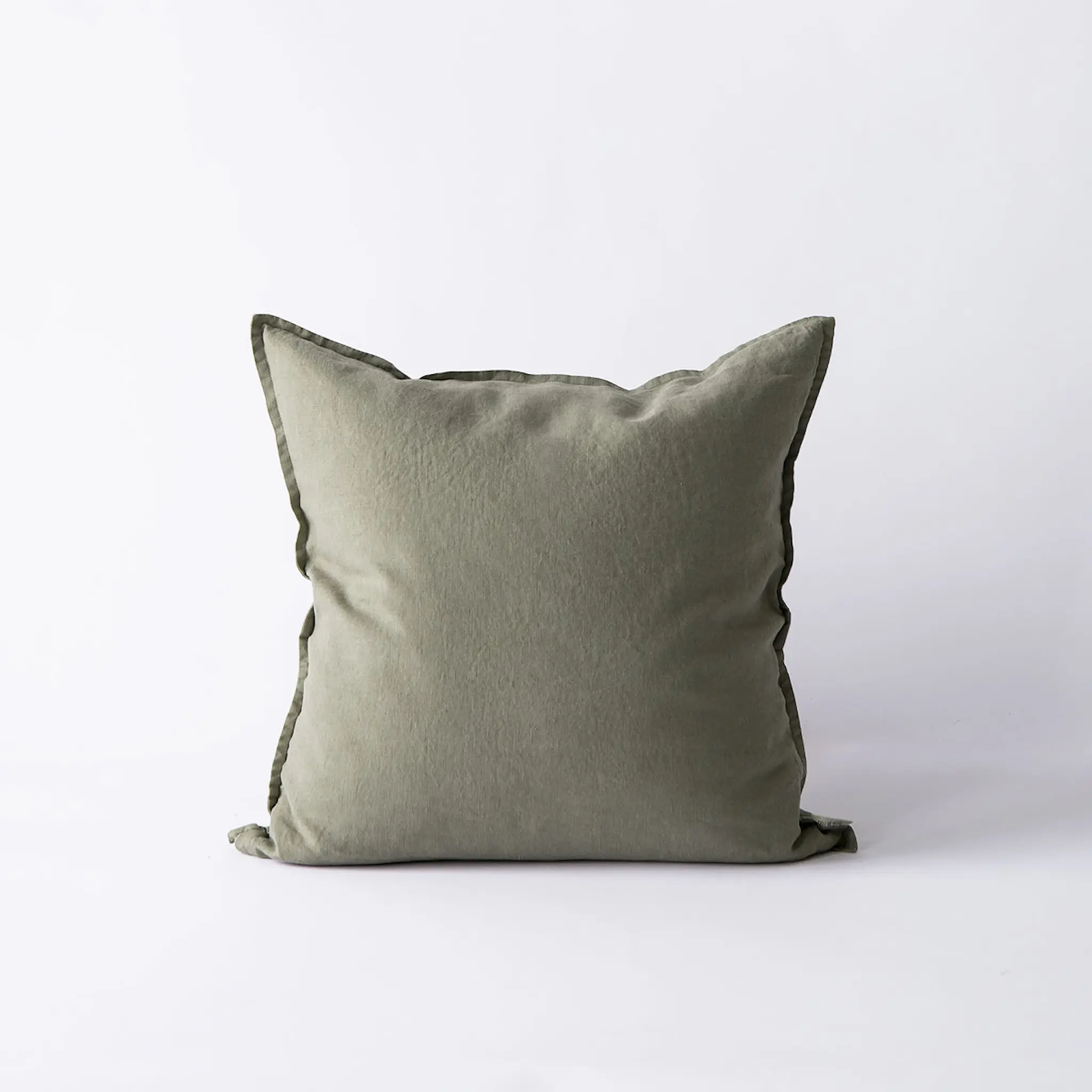 Tell Me More Kuddfodral linne 50x50 cm olive