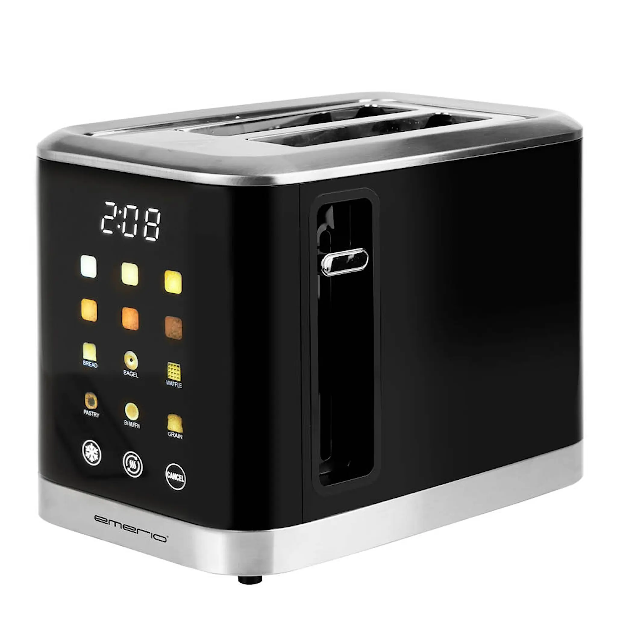 EMERIO Digital brödrost 2 skivor 800 W svart