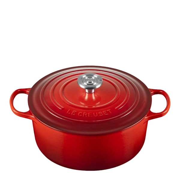 Signature gjutjärnsgryta rund 5,3L 26 cm cerise/crucible knob