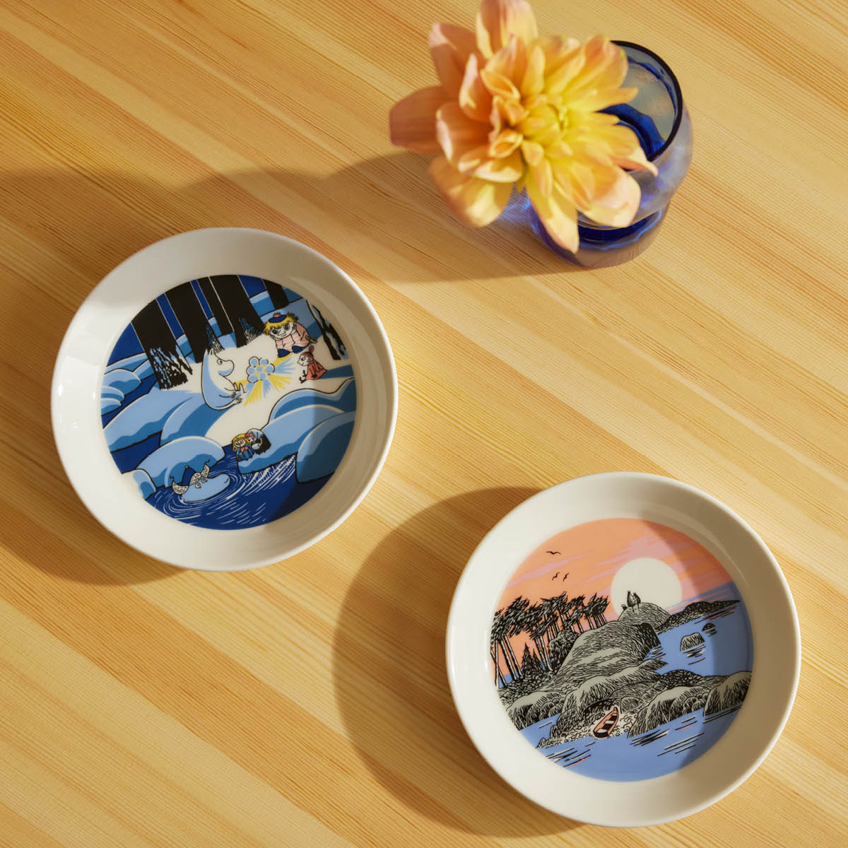 Moomin Arabia Mumin tallrikset 19 cm Snölykta & Mumindagen