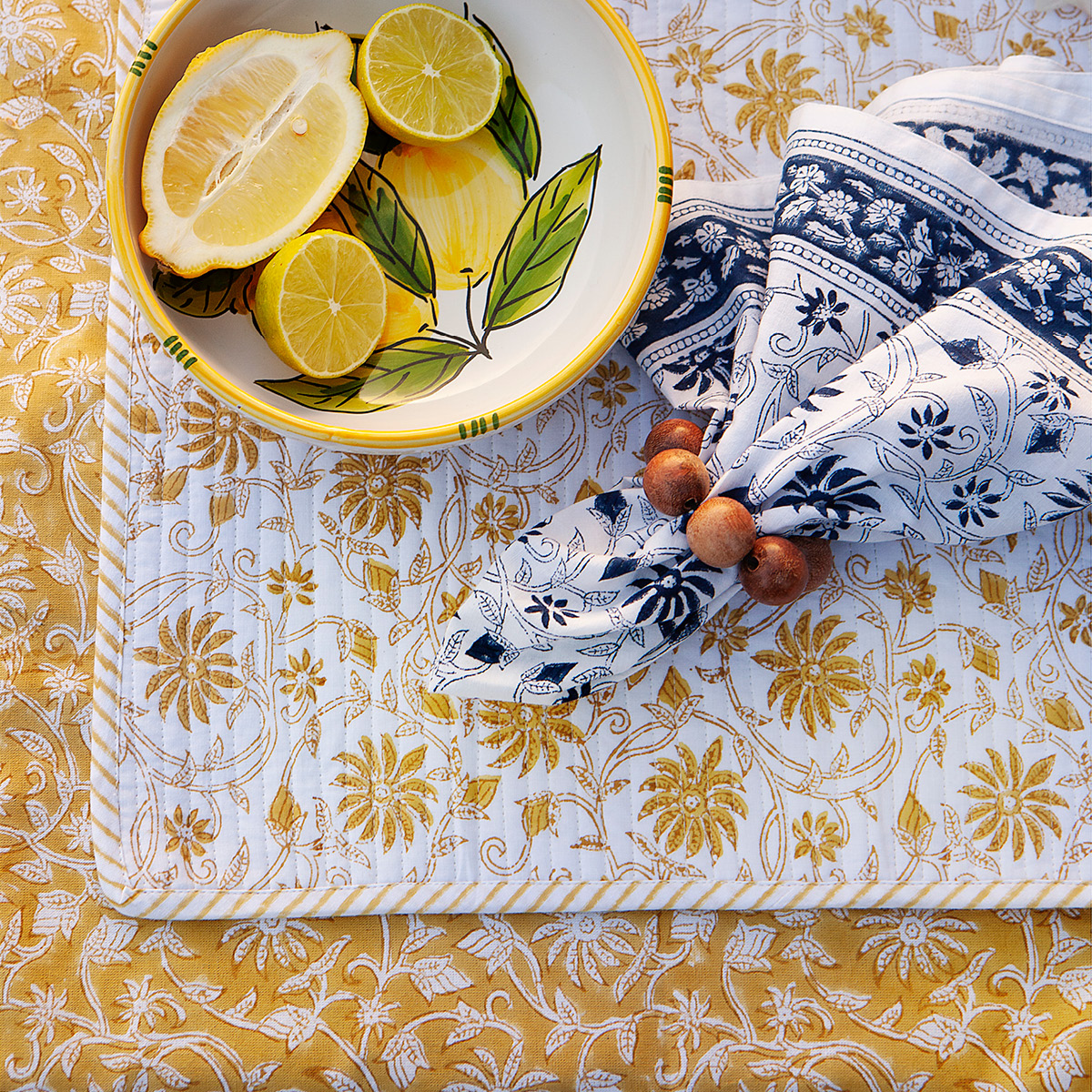 Chamois Margerita duk 150x350 cm yellow olive