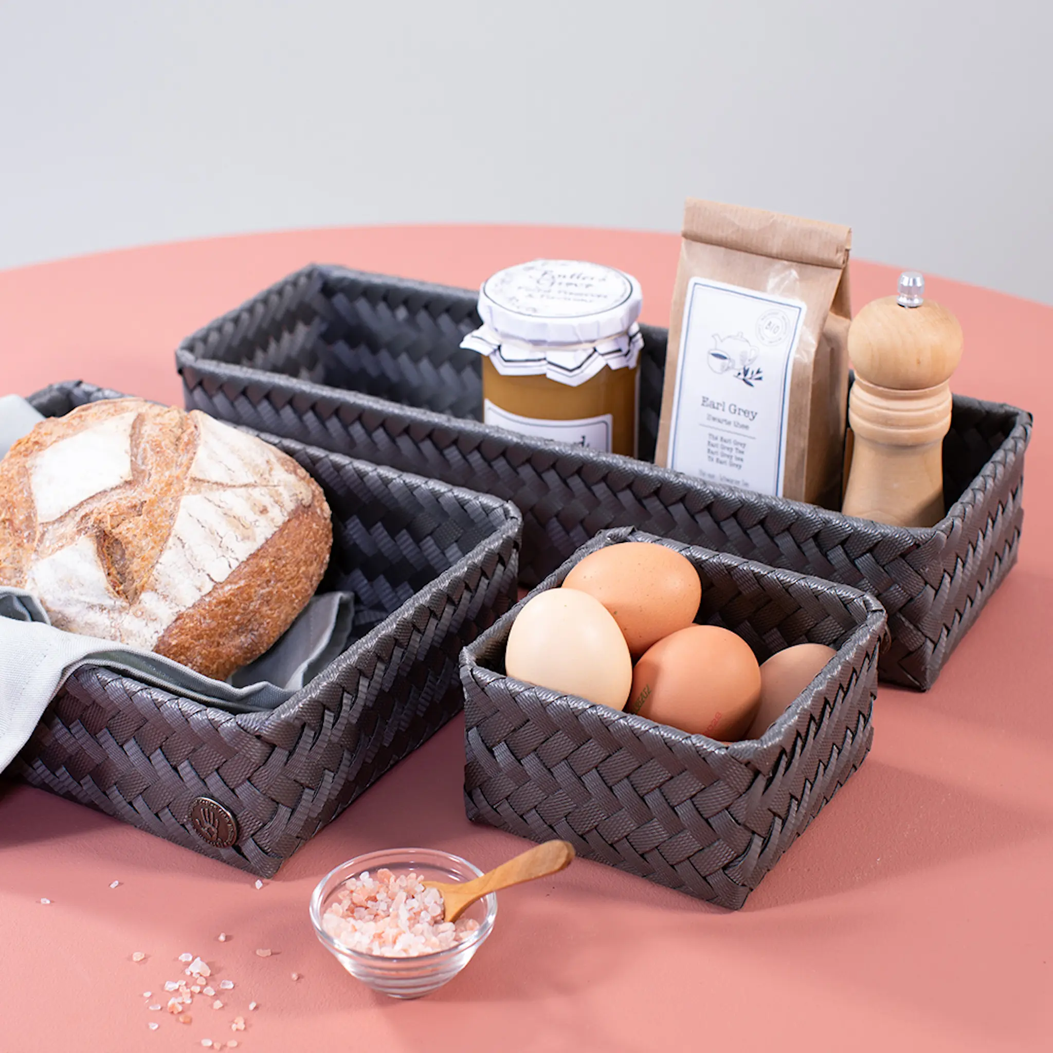 Handed By Fit lang oppbevaringskurv 39x12x7 cm dark grey