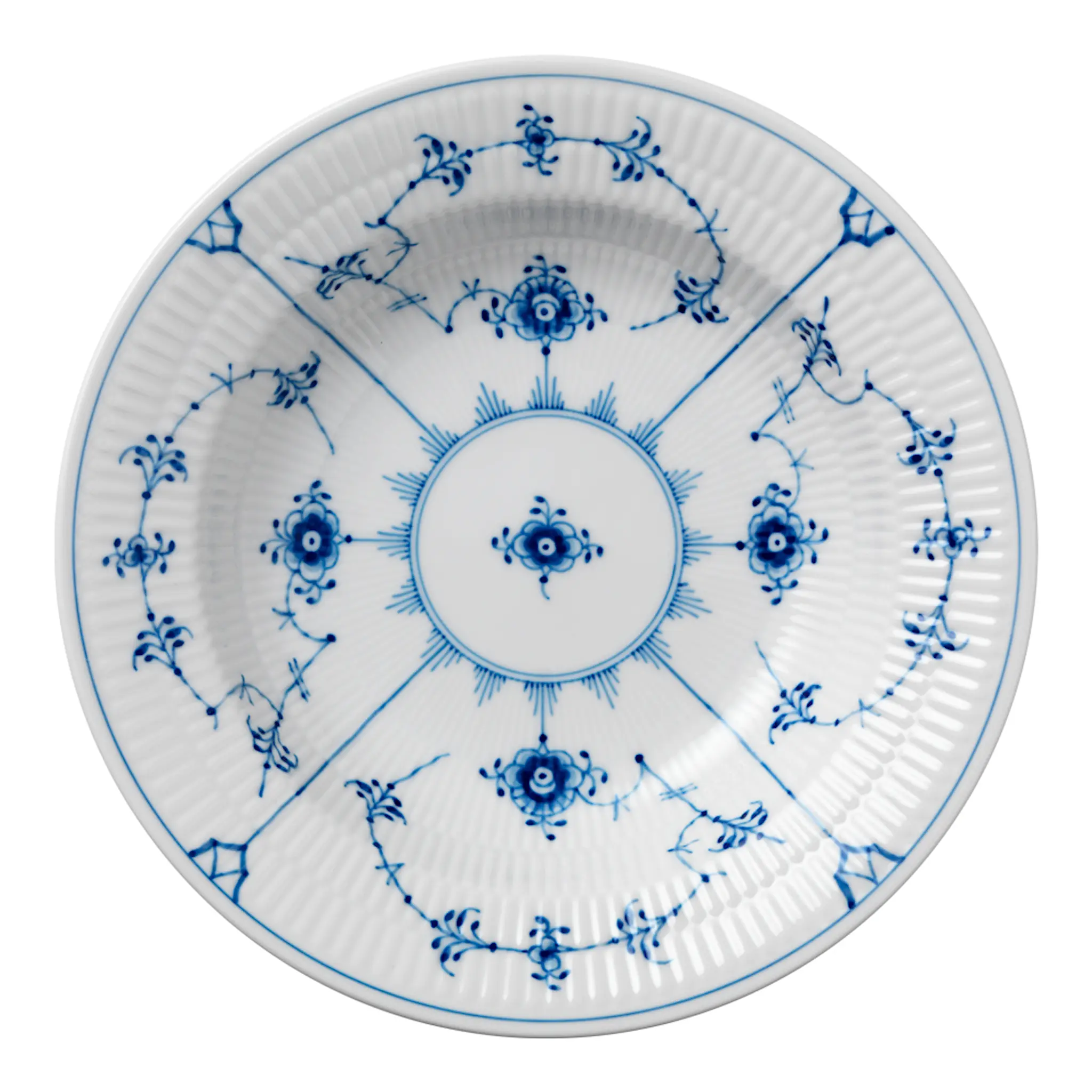 Royal Copenhagen Blue Fluted Plain tallrik djup 21 cm