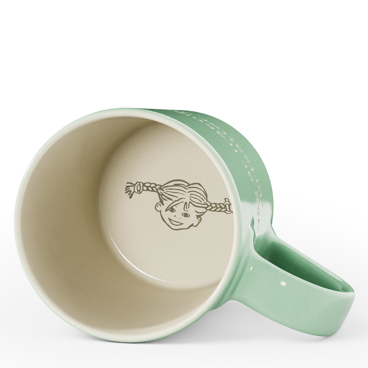 Design House Stockholm Astrid Lindgren Mugg Grön Jag är fräknigare