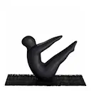 Lisa Larson Yoga No.2 figur 11 cm svart
