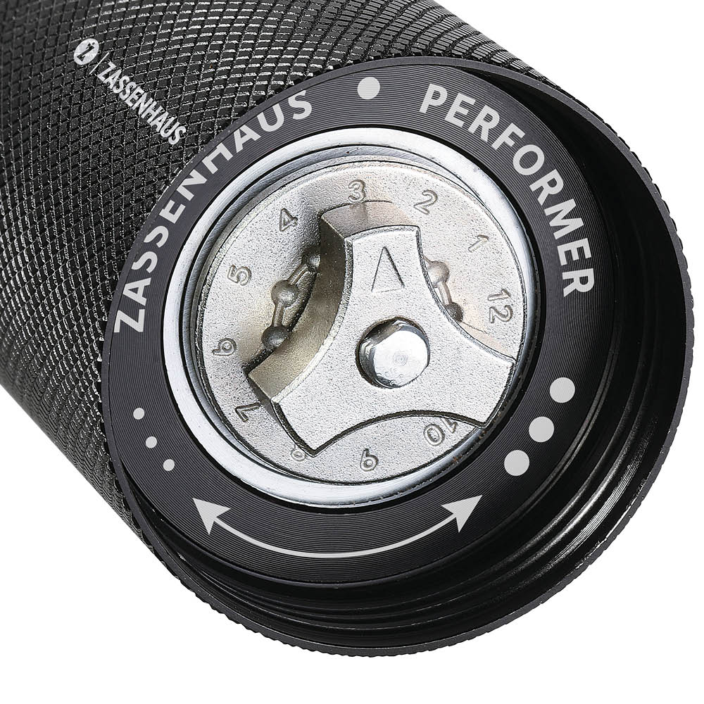 Zassenhaus Performer Pippurimylly 13 cm Pähkinäpuu/Musta