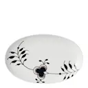 Black Fluted Mega Tallrik oval 23 cm