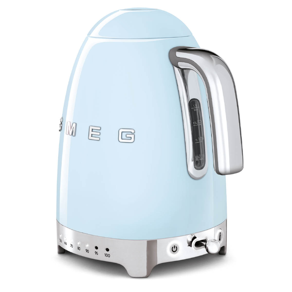 Smeg Vannkoker KLF04 m/termostat 1,7L pastel blå