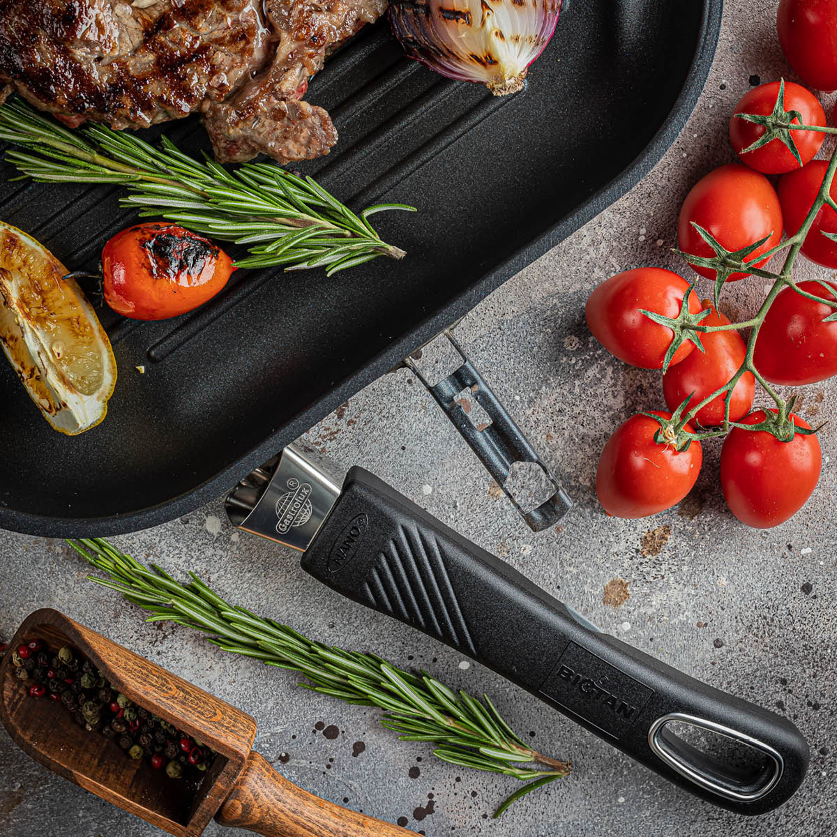 Gastrolux Gastrolux Grillipannu irrotettava kahva 28 cm