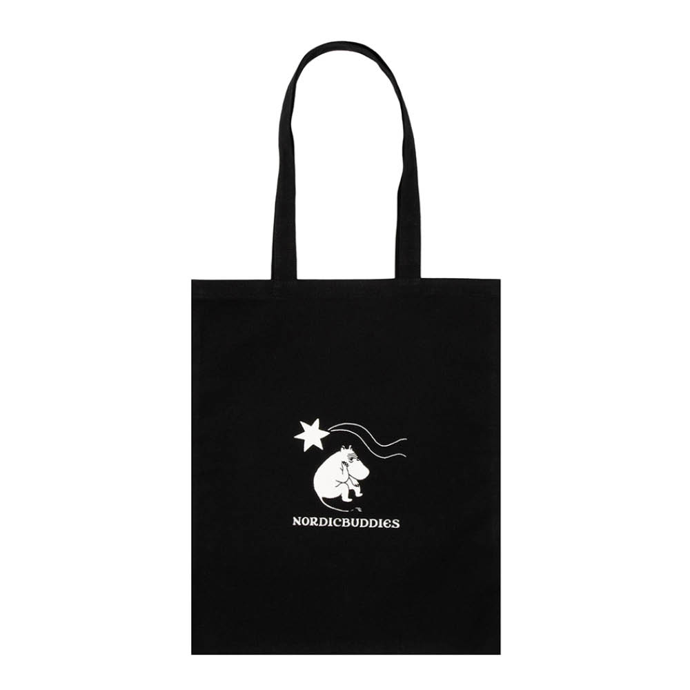 Nordicbuddies Mummi Novels handlenett 38,5x42 cm Kometen svart