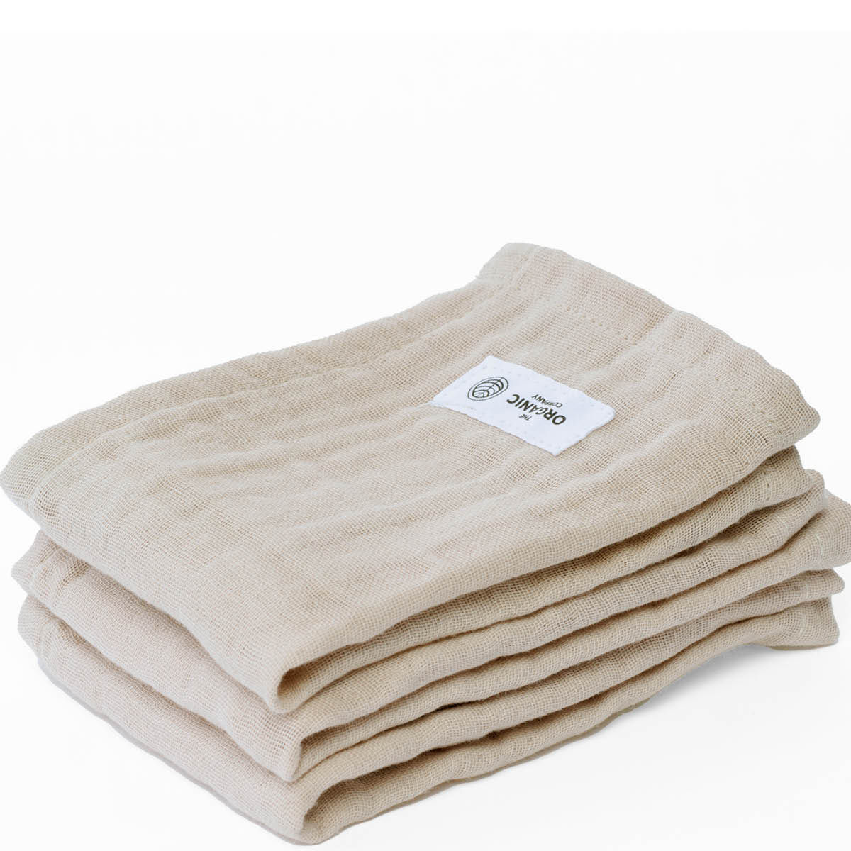 The Organic Company FINE tvättlapp 30x30 cm 3-pack stone