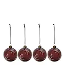 Star julkulor 8 cm 4-pack bordeaux