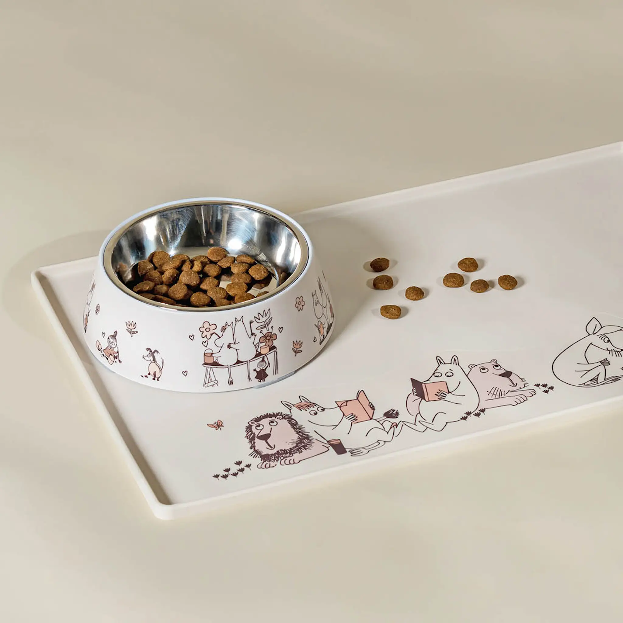 Muurla Moomin for Pets silikonmatta 48x30 cm beige