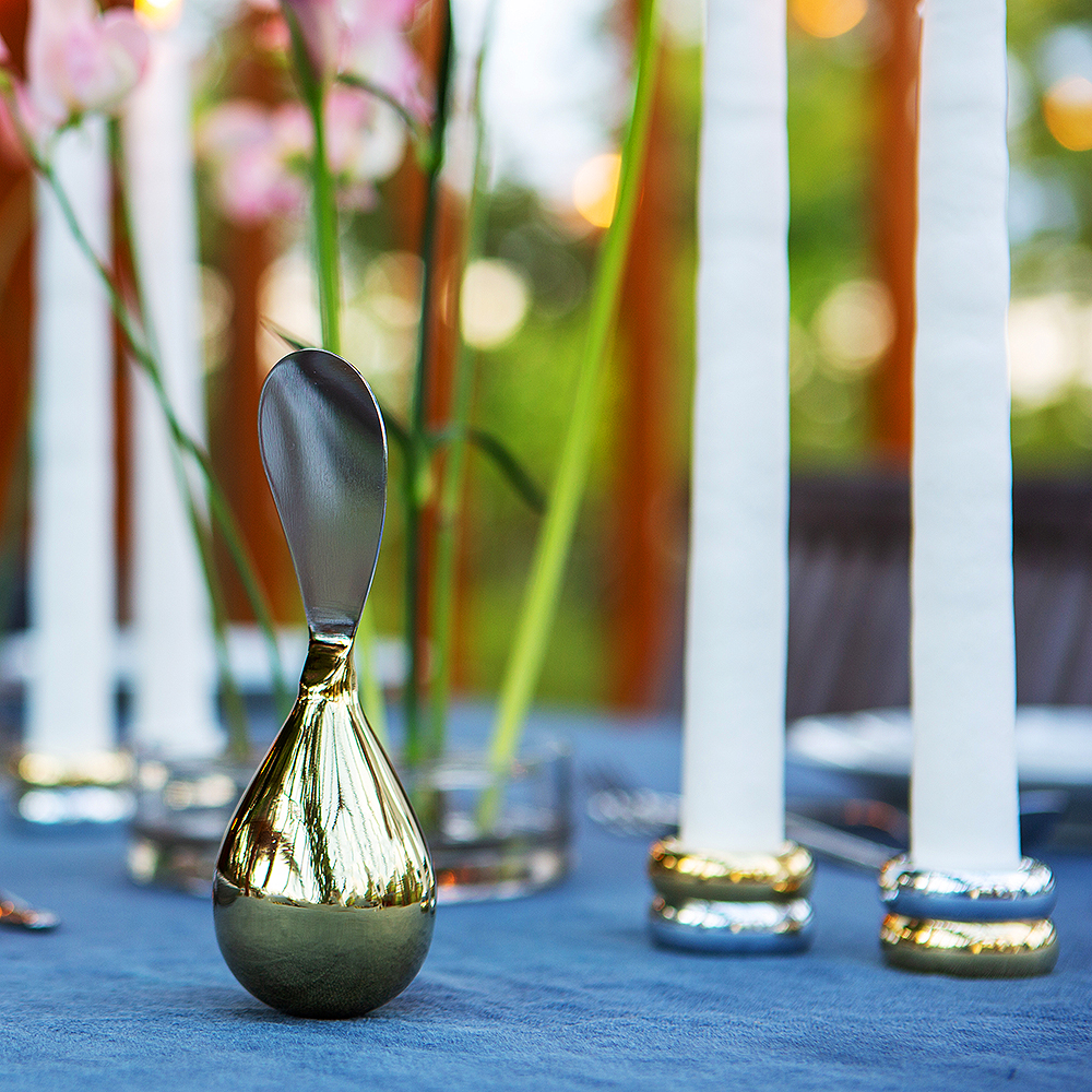 Klong Tilt smørkniv 14 cm messing