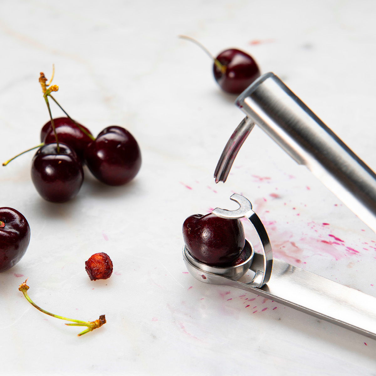 Modern House BAYk kjerneutstikker til kirsebær stål/krom